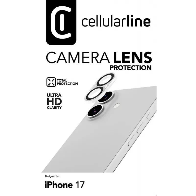 Cellularline Objetiva de câmara - Proteção para a câmara do iPhone 17