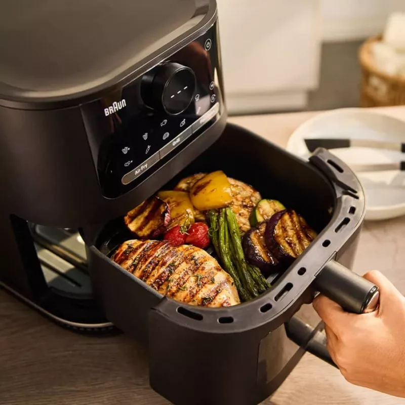 Braun HF 5075 fritadeira de ar quente 2000 W preto, cinzento