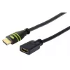 Techly Cabo de extensão HDMI High Speed com Ethernet 4K 30Hz M/F 0,2 m