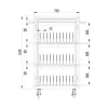 Techly I-CABINET-30DUTY carrinho/armário de gestão de equipamentos portátil Branco, Azul