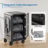 Ewent EW1700 carrinho/armário de gestão de equipamentos portátil Preto, Cinzento