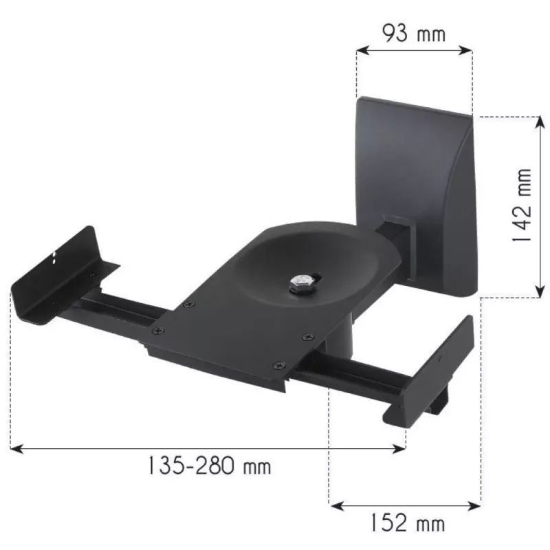 Techly Suportes de parede para altifalantes em par até 25 kg preto ICA-SP SS201