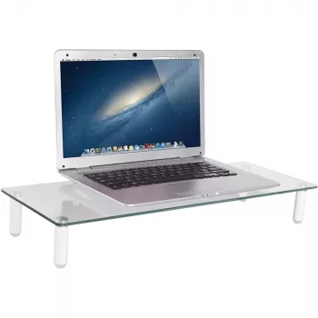Techly Suporte universal de secretária para monitor, autónomo, 20 kg, 33 cm (13 polegadas), 81,3 cm (32 polegadas), transparente