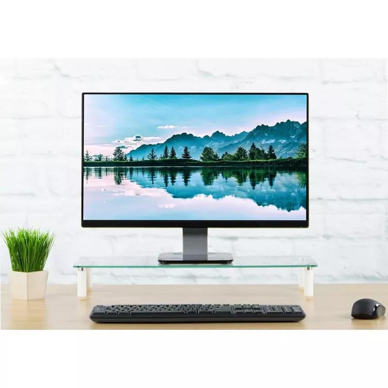 Techly Suporte universal de secretária para monitor, autónomo, 20 kg, 33 cm (13 polegadas), 81,3 cm (32 polegadas), transparente