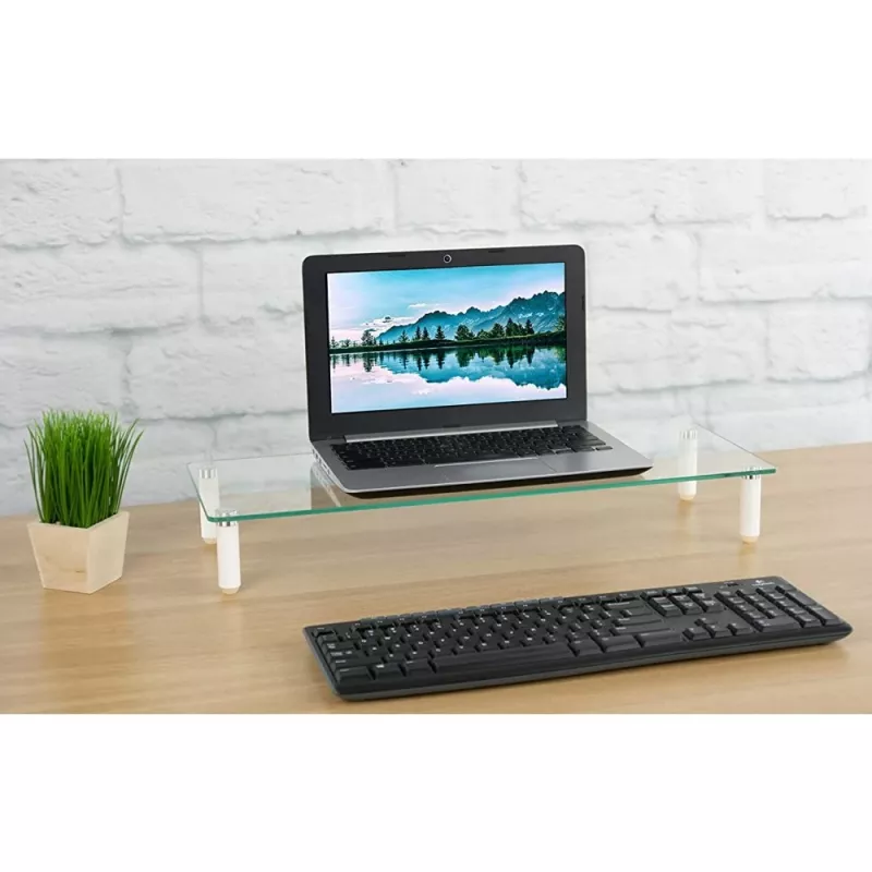 Techly Suporte universal de secretária para monitor, autónomo, 20 kg, 33 cm (13 polegadas), 81,3 cm (32 polegadas), transparente