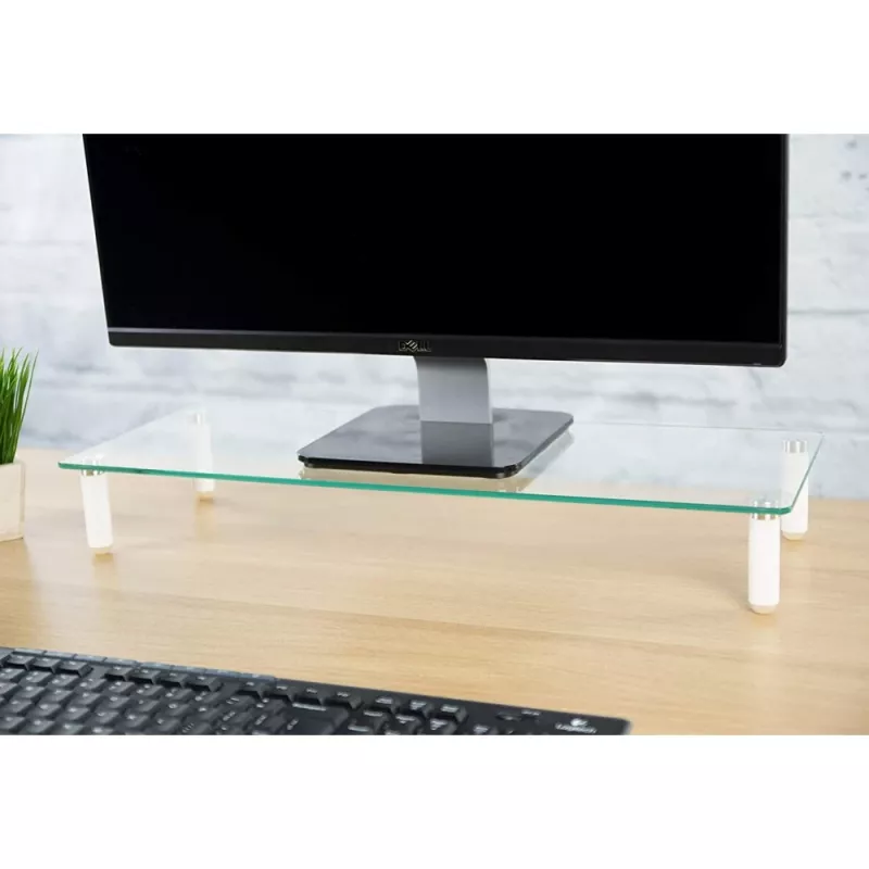 Techly Suporte universal de secretária para monitor, autónomo, 20 kg, 33 cm (13 polegadas), 81,3 cm (32 polegadas), transparente