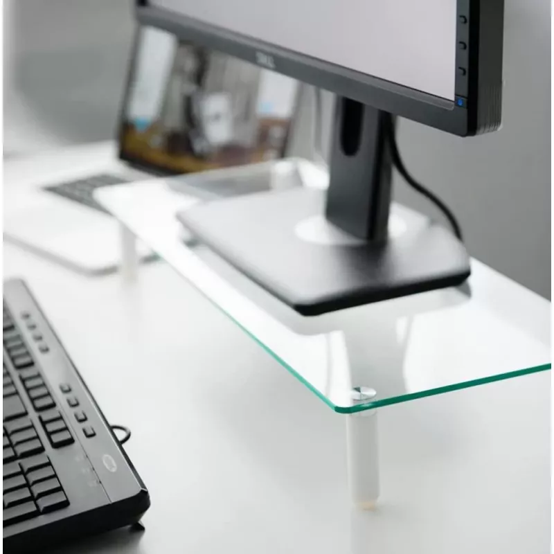 Techly Suporte universal de secretária para monitor, autónomo, 20 kg, 33 cm (13 polegadas), 81,3 cm (32 polegadas), transparente
