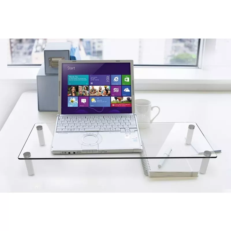 Techly Suporte universal de secretária para monitor, autónomo, 20 kg, 33 cm (13 polegadas), 81,3 cm (32 polegadas), transparente