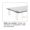 Techly Suporte universal de secretária para monitor, autónomo, 20 kg, 33 cm (13 polegadas), 81,3 cm (32 polegadas), transparente