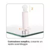 Techly Suporte universal de secretária para monitor, autónomo, 20 kg, 33 cm (13 polegadas), 81,3 cm (32 polegadas), transparente