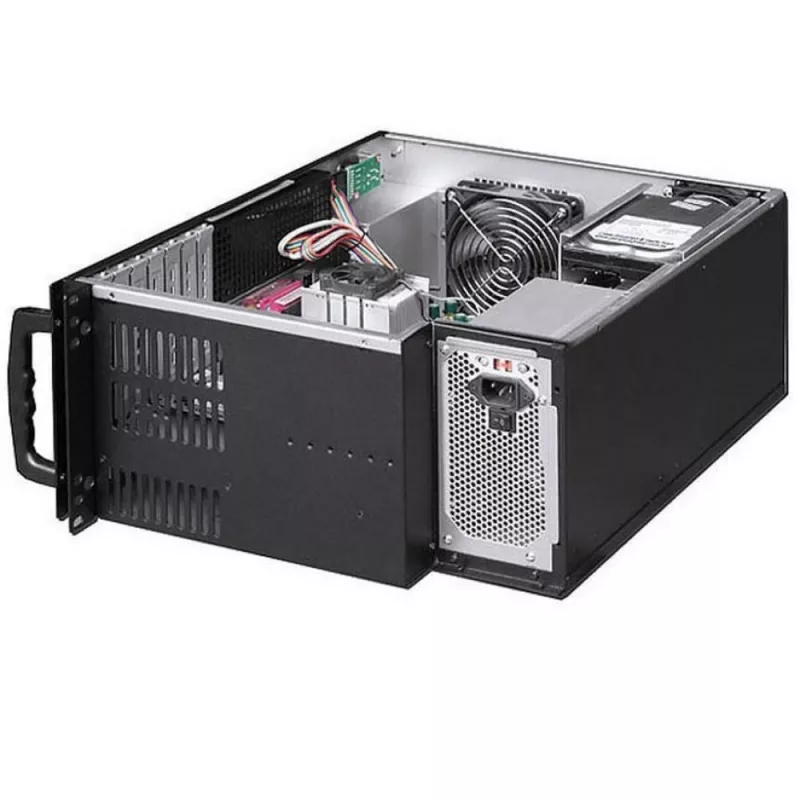 Techly Caixa rack industrial 19/Desktop 4U ultracompacta preta I-CASE MP-P4HX-BLK6