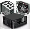 Techly Caixa rack industrial 19/Desktop 4U ultracompacta preta I-CASE MP-P4HX-BLK6