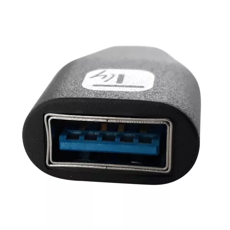 Techly Adaptador USB-C macho para USB-A fêmea Preto, USB A, USB C, Preto