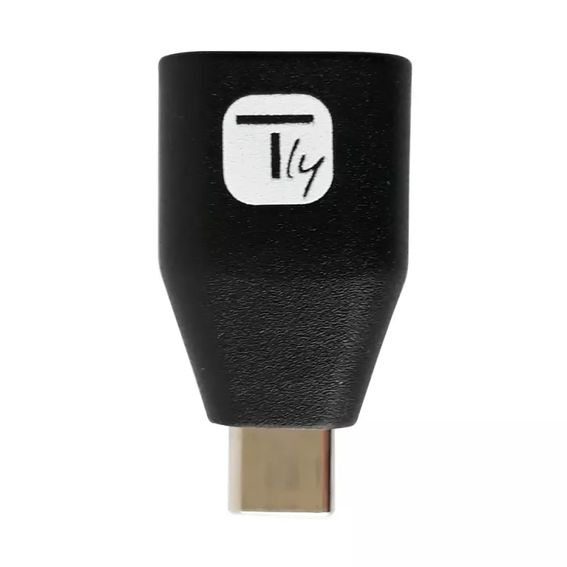 Techly Adaptador USB-C macho para USB-A fêmea Preto, USB A, USB C, Preto