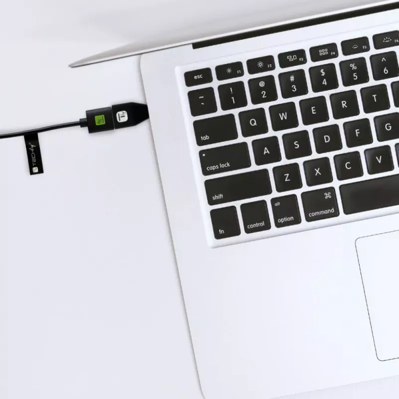 Techly Adaptador USB-C macho para USB-A fêmea Preto, USB A, USB C, Preto