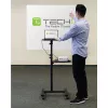 Techly ICA-TB TPM-10 carrinho ajustável em altura para projetor e portátil com prateleira, preto