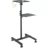 Techly ICA-TB TPM-10 carrinho ajustável em altura para projetor e portátil com prateleira, preto