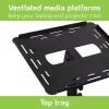 Techly ICA-TB TPM-10 carrinho ajustável em altura para projetor e portátil com prateleira, preto