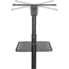 Techly ICA-TB TPM-10 carrinho ajustável em altura para projetor e portátil com prateleira, preto
