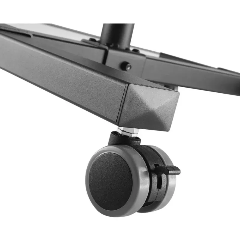 Techly ICA-TB TPM-10 carrinho ajustável em altura para projetor e portátil com prateleira, preto
