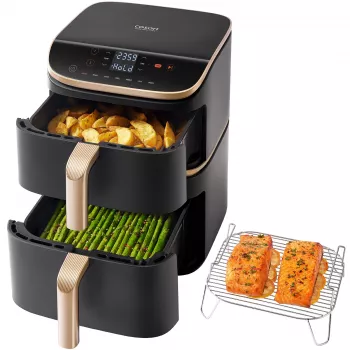 Cosori Turbo Tower Pro Smart fritadeira de ar quente individual 10,8 L de instalação livre 2630 W preto, dourado