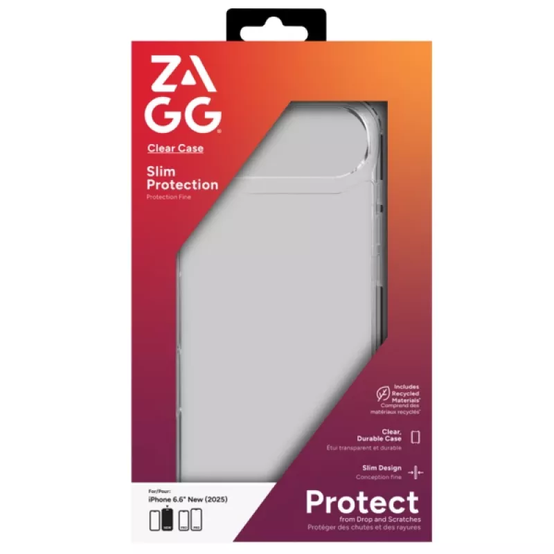 ZAGG Clear Case para Apple iPhone 17 Air, capa, Apple, iPhone 17 Air, 16,5 cm (6,5 polegadas), transparente