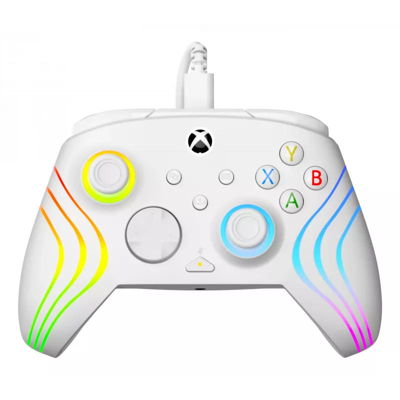 Comando Turtle Beach Afterglow Wave branco USB PC Xbox Series S X