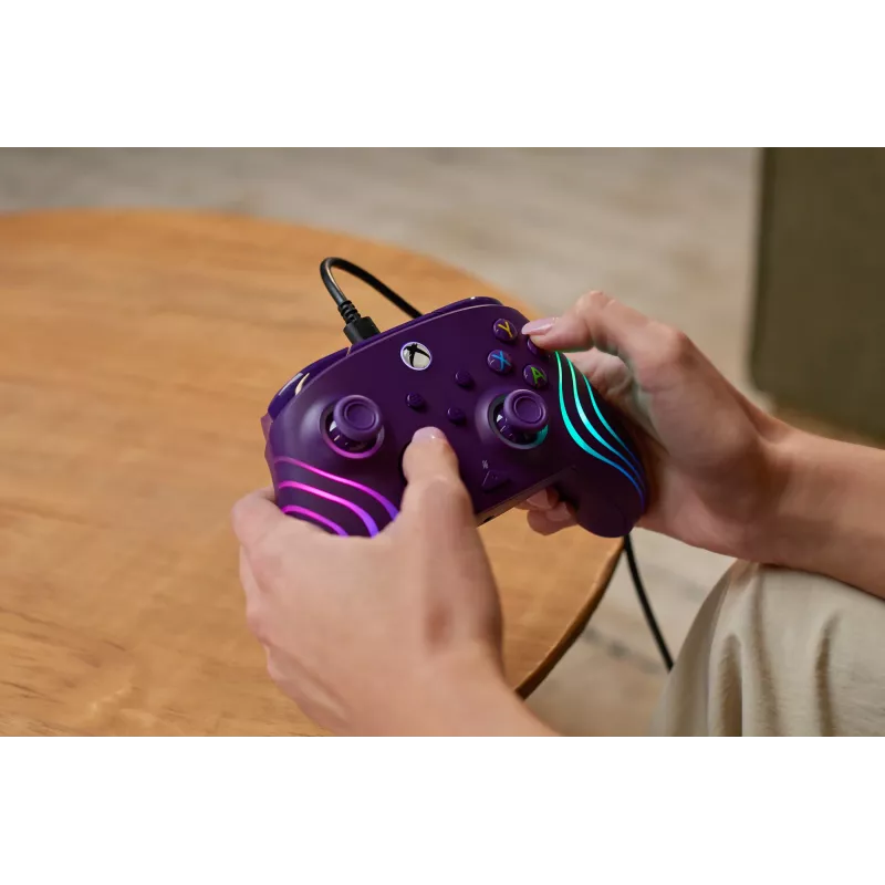 Comando Turtle Beach Afterglow Wave roxo USB PC Xbox Series X