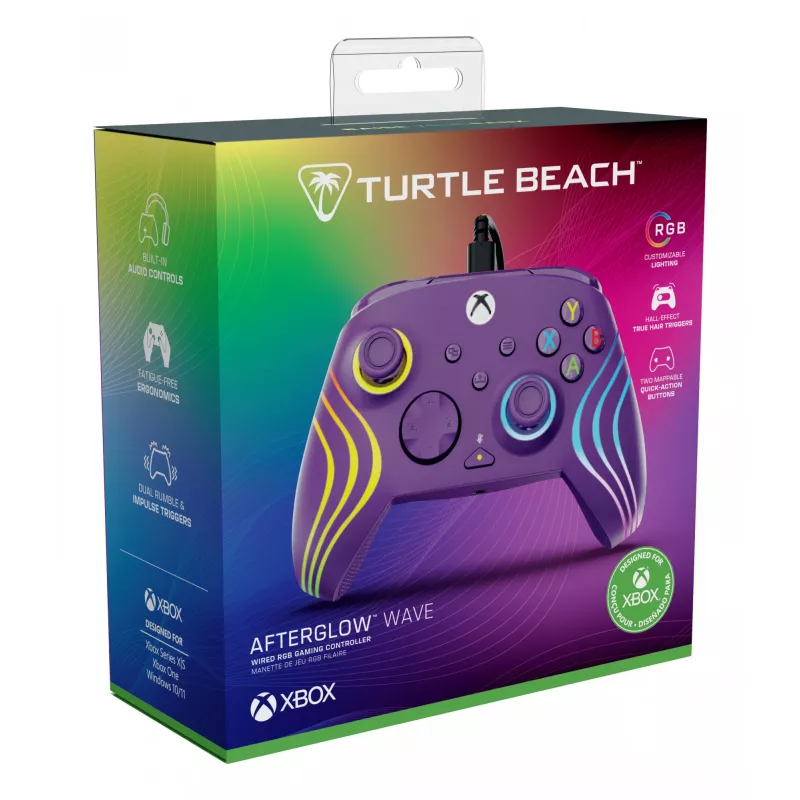 Comando Turtle Beach Afterglow Wave roxo USB PC Xbox Series X