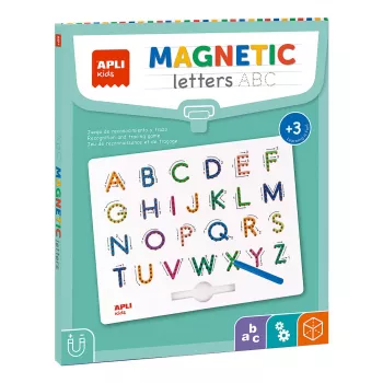 Conjunto de quadro magnético agipa ímanes letras ABC com caneta azul — modelo 19263, unidade