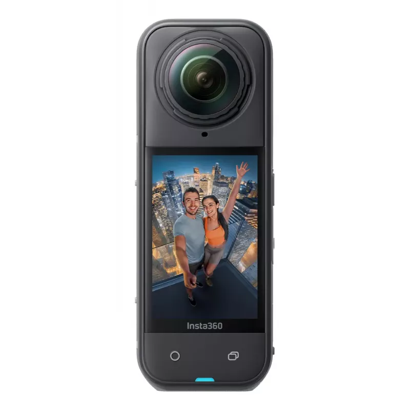 Câmara de ação Insta360 X5 – 72 MP, 8K Ultra HD (7680×3840), 120 fps, à prova de água 15 m, 2400 mAh