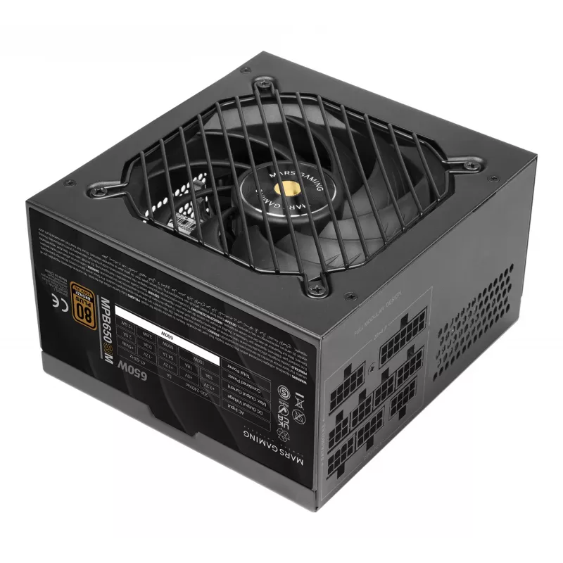 Fonte de alimentação Mars Gaming MPB650SIM 650 W 24-pin ATX ATX preto