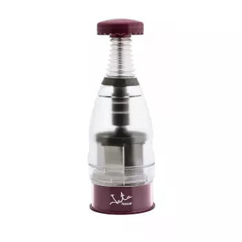 Picadora de alimentos manual JATA AC54 bordô transparente