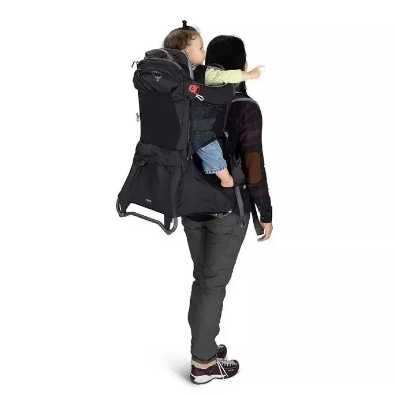 Mochila de transporte para criança Osprey Poco Tourist preto — mochila de transporte para criança leve, modelo 10005970/550/O/S