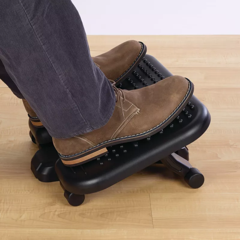 Apoio para os pés Kensington SoleMassage regulável em altura e inclinação