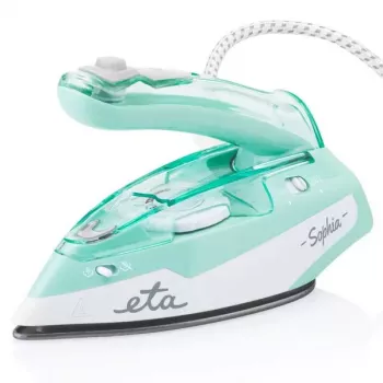 Ferro de engomar a vapor ETA Sophia ETA127190000 — base de cerâmica, 1100 W, depósito 80 ml, vapor vertical, cabo 1,9 m
