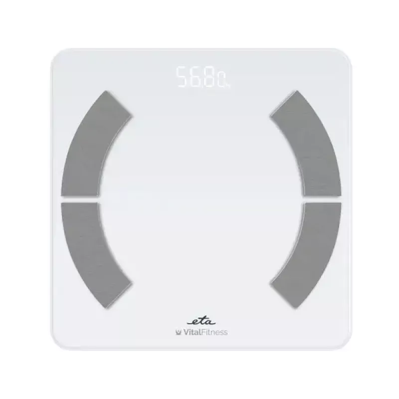 Balança de pessoa eletrónica ETA ETA277990000 – branca, quadrada, capacidade 180 kg, precisão 100 g