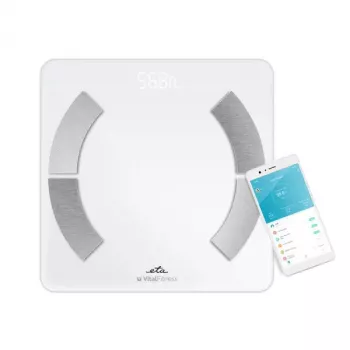 Balança de pessoa eletrónica ETA ETA277990000 – branca, quadrada, capacidade 180 kg, precisão 100 g