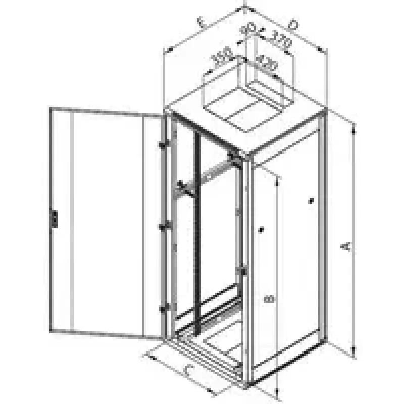 Rack autónomo Triton RMA-42-A82-CAX-N1 42U 800kg cinzento