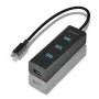 Hub de interfaces Axagon HUE-S2C USB 3.2 Gen 1 (3.1 Gen 1) Type-A 5000 Mbit/s preto