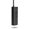 Hub de interfaces Axagon HUE-S2C USB 3.2 Gen 1 (3.1 Gen 1) Type-A 5000 Mbit/s preto