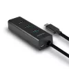 Hub de interfaces Axagon HUE-S2C USB 3.2 Gen 1 (3.1 Gen 1) Type-A 5000 Mbit/s preto