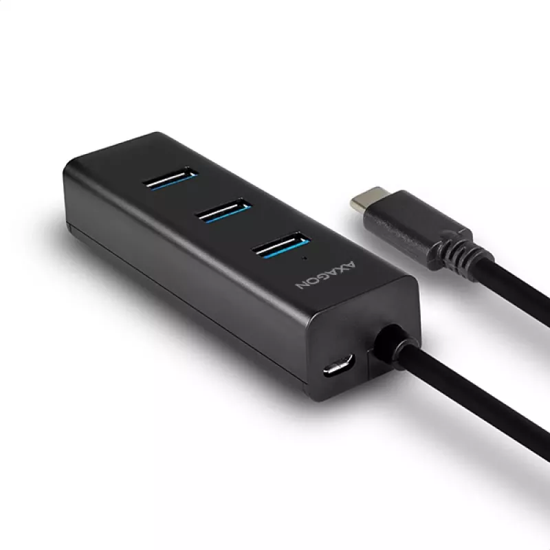 Hub de interfaces Axagon HUE-S2C USB 3.2 Gen 1 (3.1 Gen 1) Type-A 5000 Mbit/s preto