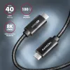 Cabo USB Axagon BUCM432-CM10AB USB4 Gen 3x2 1 m USB C preto