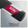 AXAGON EEM2-SC caixa externa USB-C 10 Gbit/s em metal sem parafusos para SSD M.2 NVMe, uma ranhura, cinzento