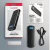 AXAGON EEM2-SC caixa externa USB-C 10 Gbit/s em metal sem parafusos para SSD M.2 NVMe, uma ranhura, cinzento