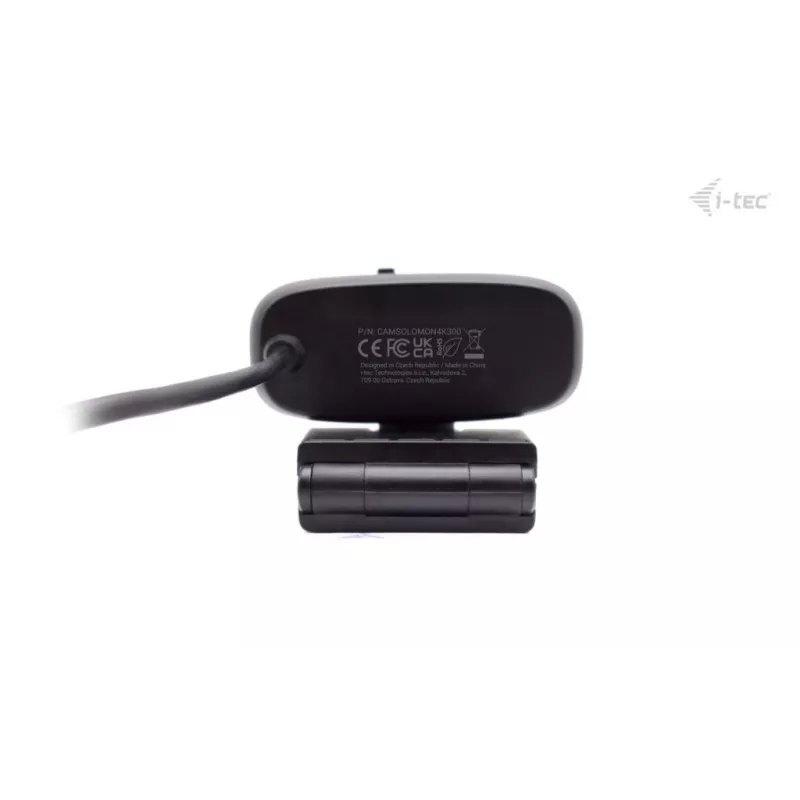 Webcam i-tec SOLOMON 300 4K, USB, 3840×2160, 8,29 MP, suporte de fixação, preto