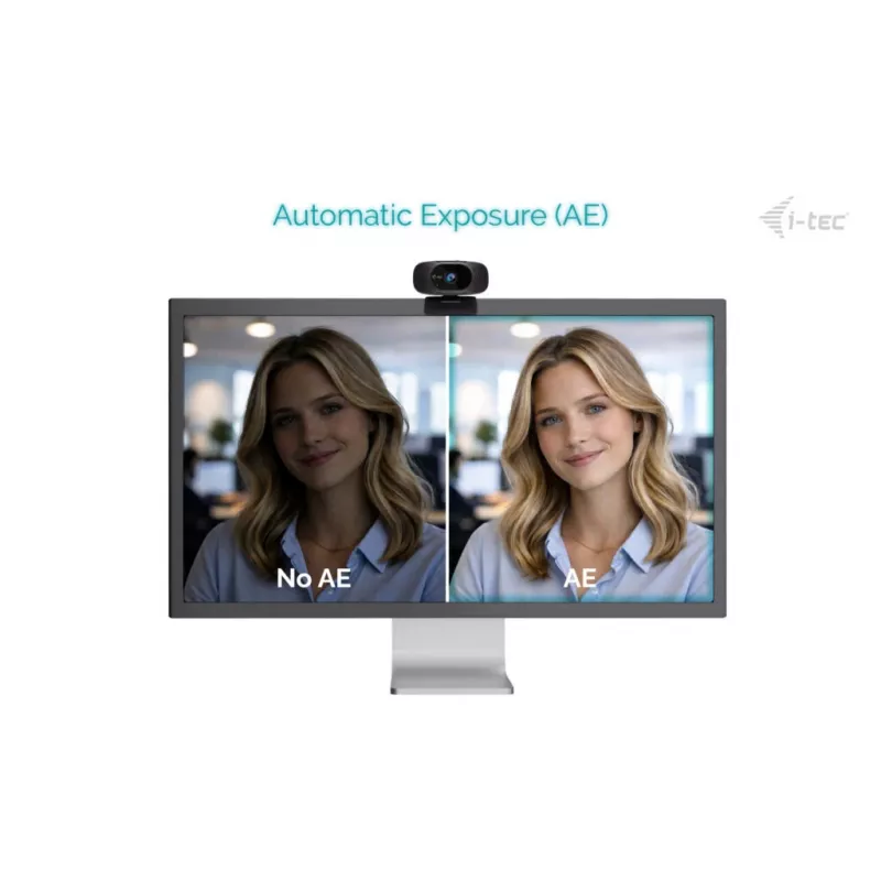 Webcam i-tec SOLOMON 300 4K, USB, 3840×2160, 8,29 MP, suporte de fixação, preto
