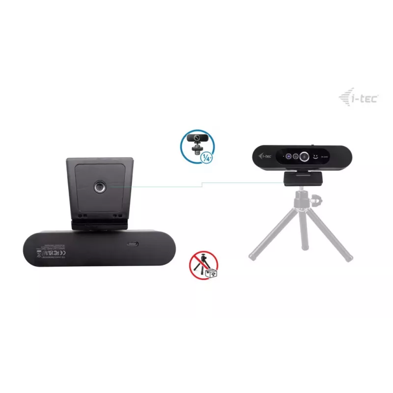i-tec SOLOMON WH200 2K Webcam Windows Hello, 4 MP, 2560 x 1440 píxeis, 2K Ultra HD, 60 fps, 1920x1080@30fps, 1280x720@30fps, 2560x1440@30fps, Auto