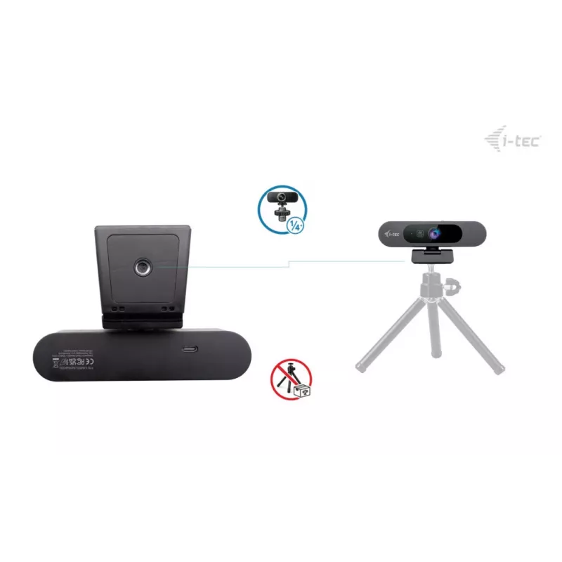 Webcam ITEC SOLOMON PRO 900 4K, 3840×2160, 8,29 MP, USB, suporte de fixação, preto